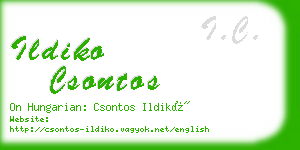 ildiko csontos business card
